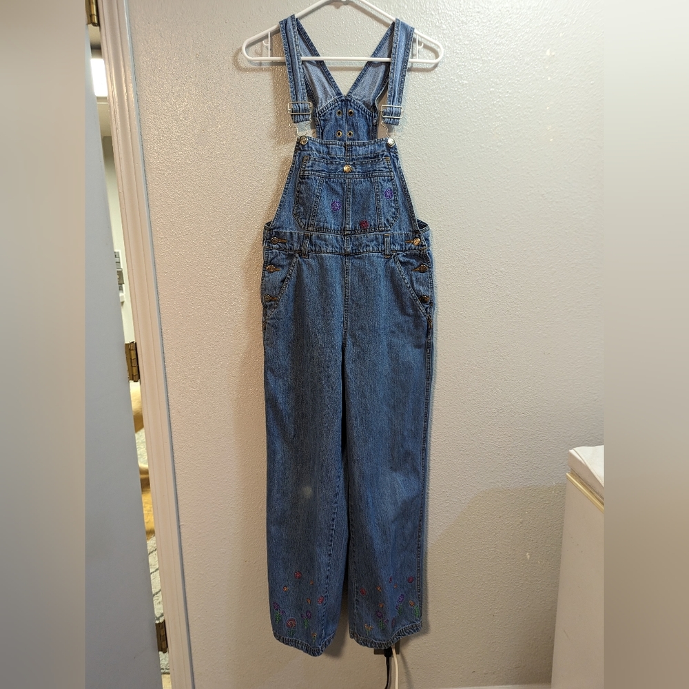 Woman's Overalls, size S, flowers on them